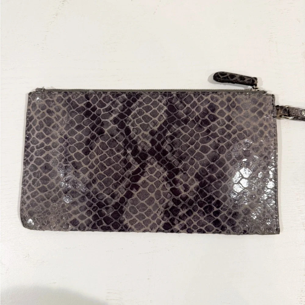 MICHAEL KORS snakeskin clutch wallet wristlet